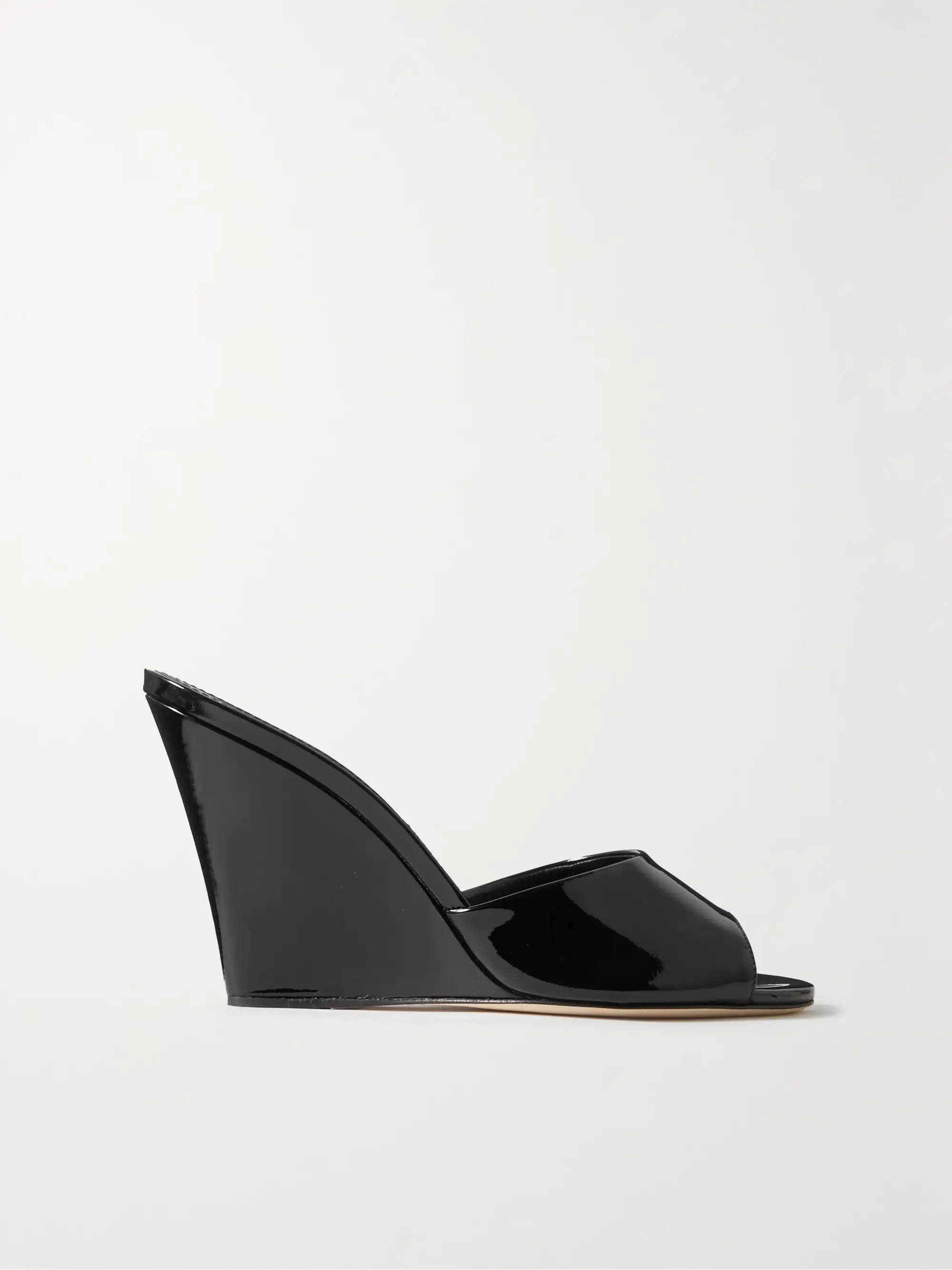 Wanda patent-leather wedge mules | NET-A-PORTER (US)