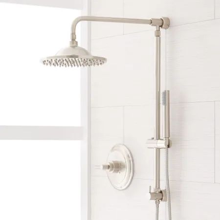 Bostonian Shower System with 12" Rain Shower Head, Hand Shower - Rough In Included | Build.com, Inc.