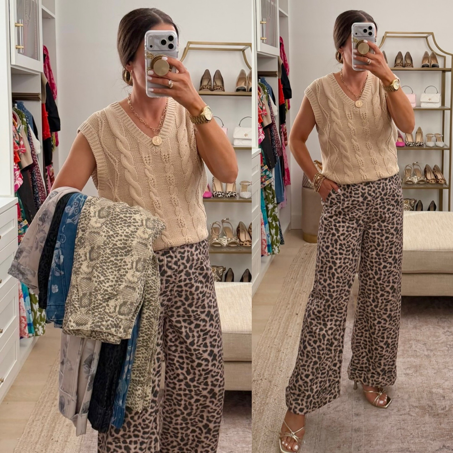 Scroll to shop! Viral cuff jeans in 10 prints! Runs tts. Follow us for more! ❤️
