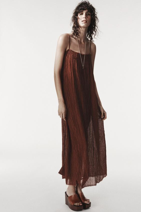 ZW COLLECTION LONG RAMIE DRESS | Zara UK