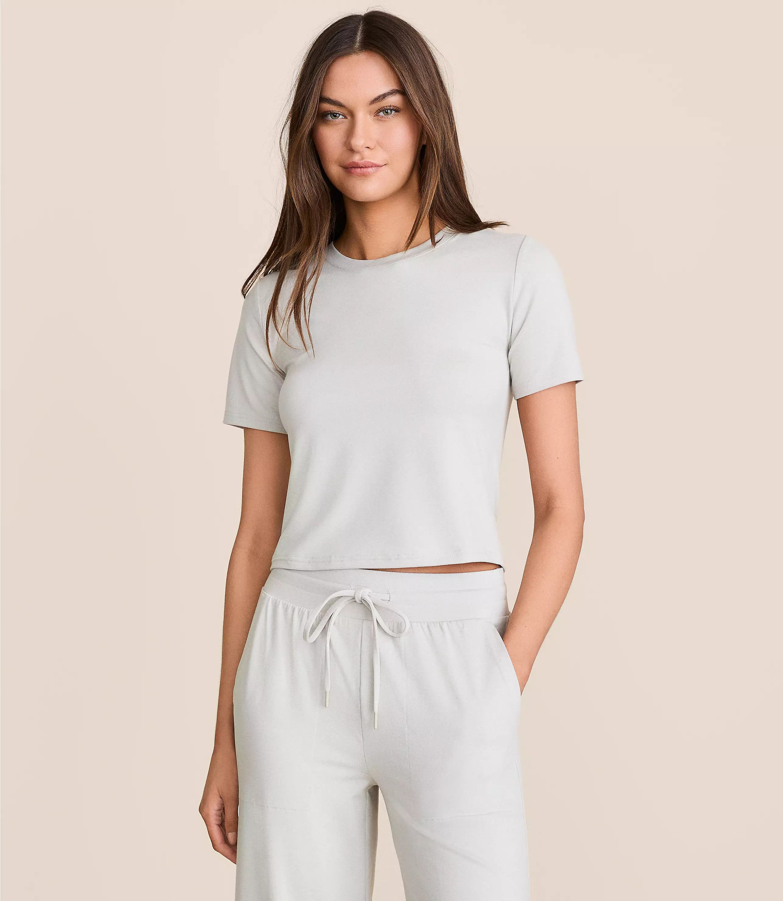 Lou & Grey Heathered Brushedsoft Tee | LOFT