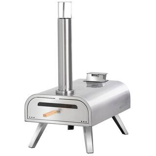 16 in. Wood Pellet Pizza Oven in Stainless Steel, Portable Outdoor Pizza Grill | The Home Depot