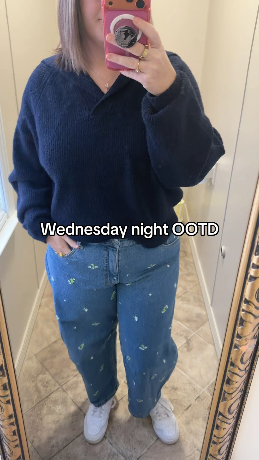 Here’s my outfit of the day for youth group tonight. I realized while making this video that I didn’t have my earrings on so there’s that 😂🤭 #walmartfinds #ootd #wednesdayootd #churchfit 

#LTKMidsize #LTKootd #LTKvlog
