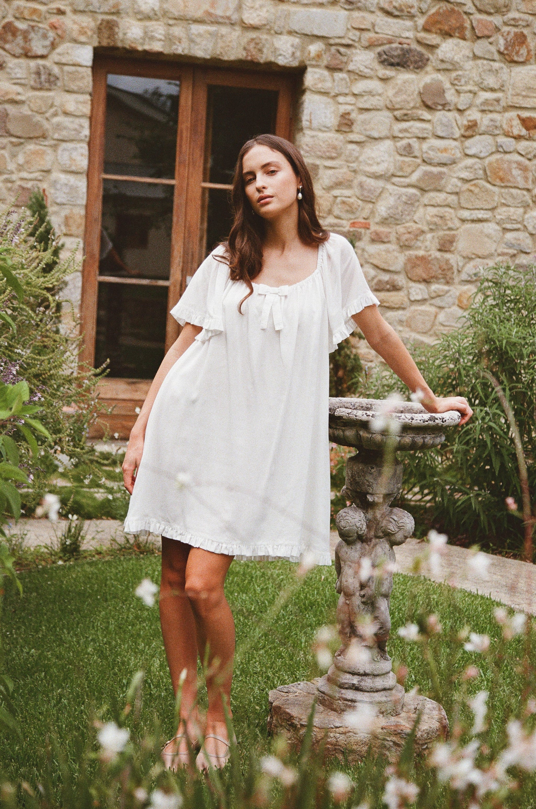 Betty Nightie - Lyocell Batiste - Off White | Piyama US