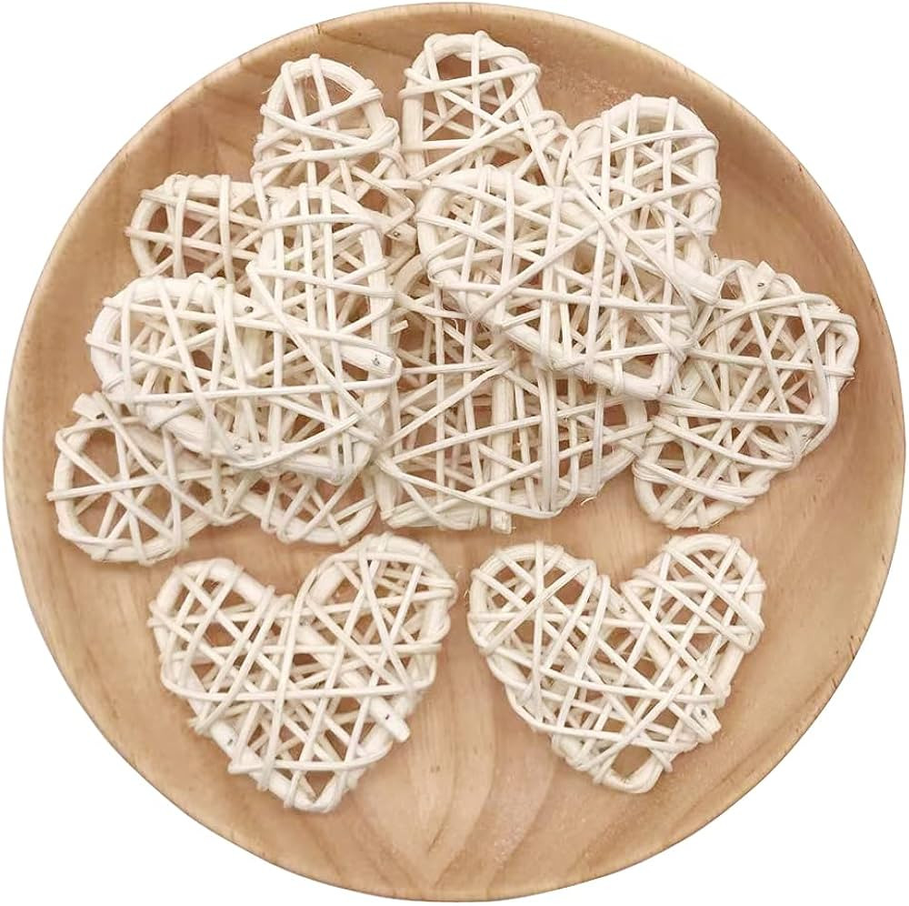 Heart Rattan Ball Sepakraga Vase Filler Ball Craft Photo Shooting Props for Garden Home Decor Chr... | Amazon (US)