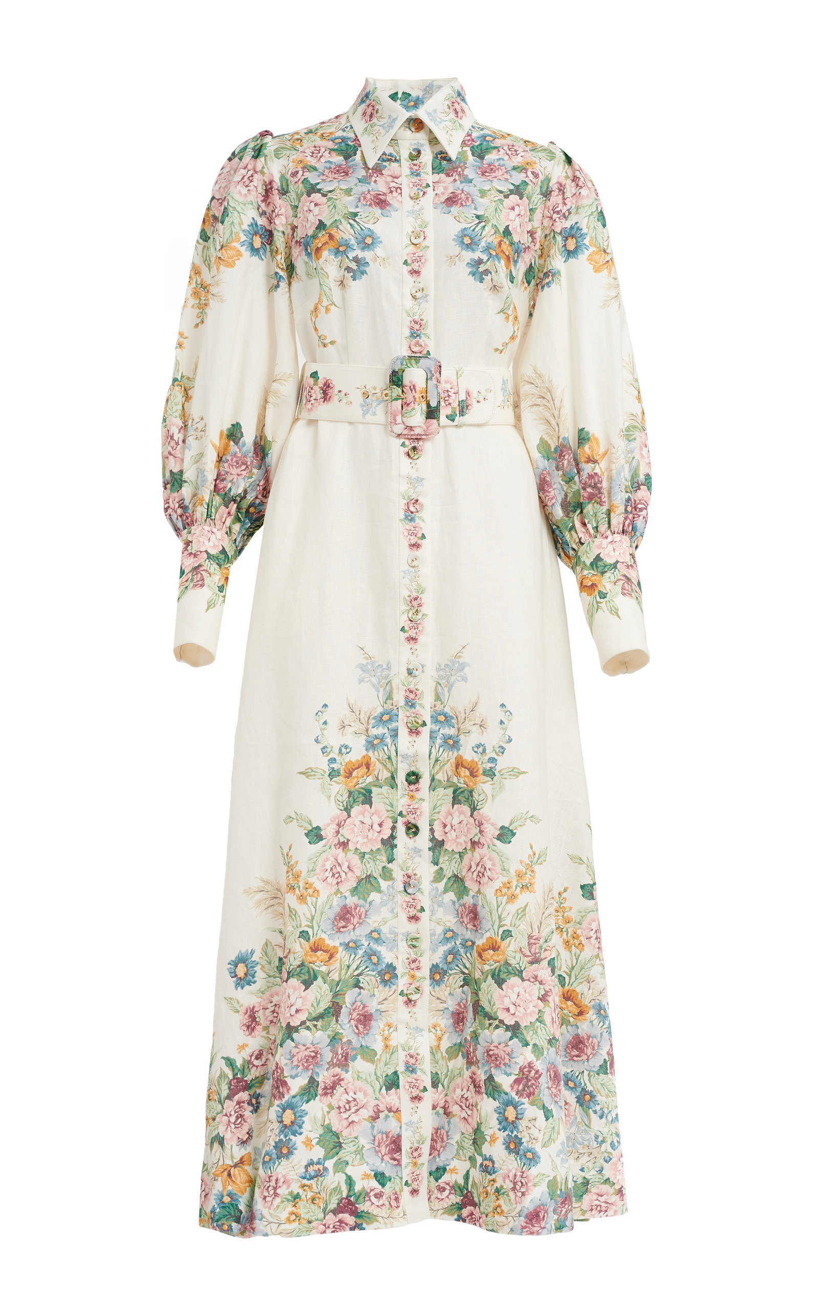 Zimmermann Wavelength Bell Sleeve Midi Dress | Moda Operandi Global