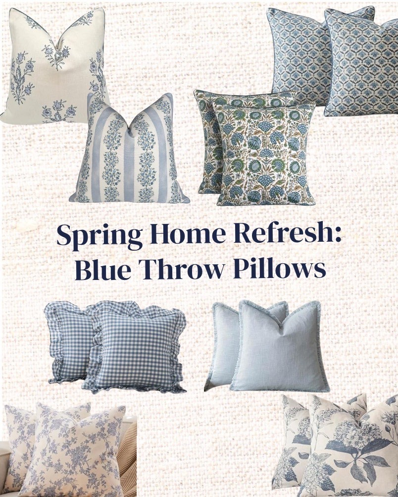 Light blue and white throw pillows are an easy way to make a room instantly feel like springtime! 

Decorative Pillows also make great Mother’s Day Gifts!! Moms love fresh home decor!

.
.
gifts for her | gifts for mom | mother’s day gift guide | gift ideas for mother’s day | affordable decor | spring throw pillows | floral pillow covers


#LTKHome #LTKSaleAlert #LTKMothersDay