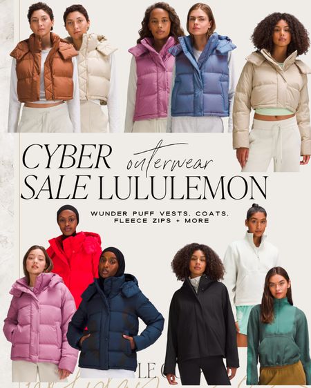 LULULEMON SALE / wunder puff vests, coats, zip up’s and more all on major sale! 

#LTKsalealert #LTKCyberWeek
