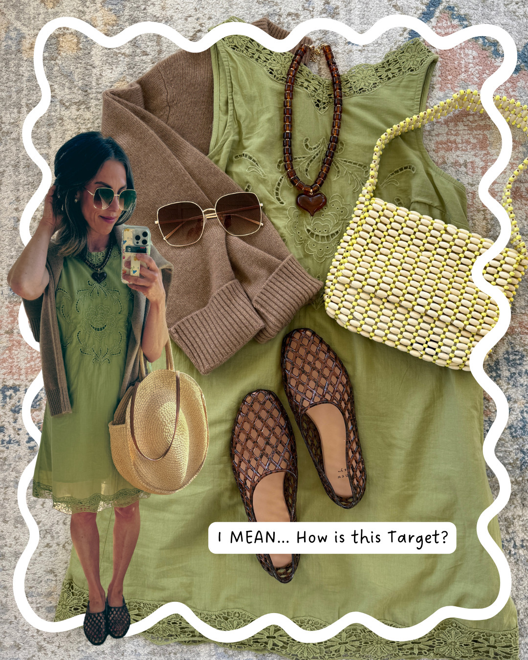 Looks like anthro, price tag says Target! obsessed with it all! 

 #LTKootd #LTKOver40 #LTKPetite