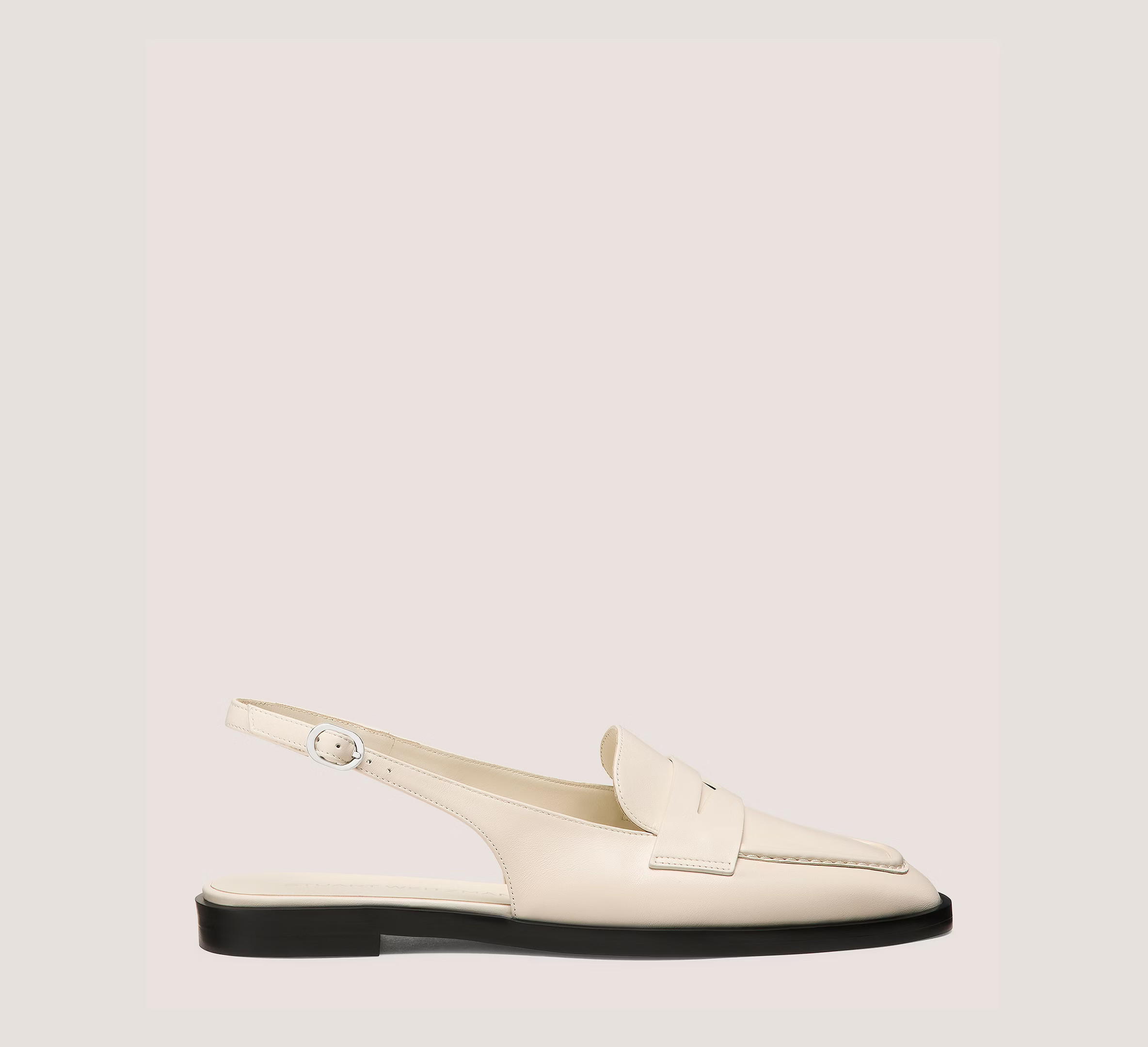 Stuart Weitzman Ivy Slingback Loafer Flats & Loafers, Linen Smooth Leather, Size: 5.5 Medium | Stuart Weitzman (US)