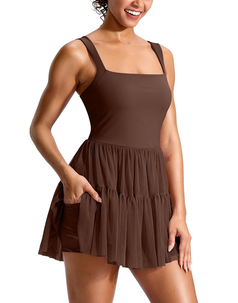 Soothfeel Tennis Dresses for Women Athletic Dress with Built in Shorts & Bra Flowy Golf Workout D... | Amazon (US)