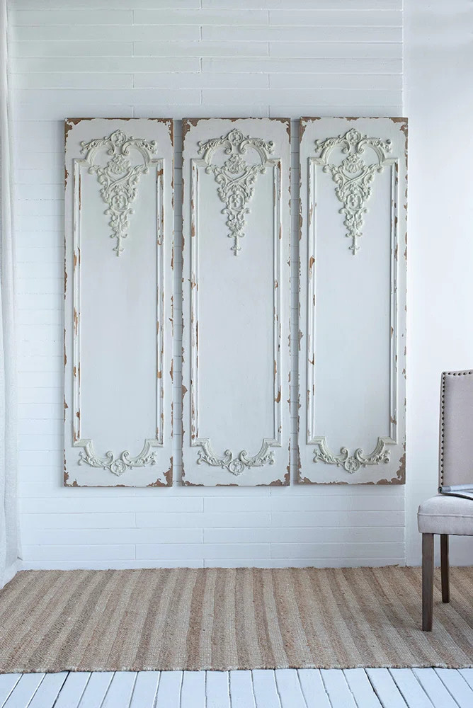 Handmade Farmhouse Plants & Flowers Wall Decor on Fiberstone (Set of 3) | Wayfair North America