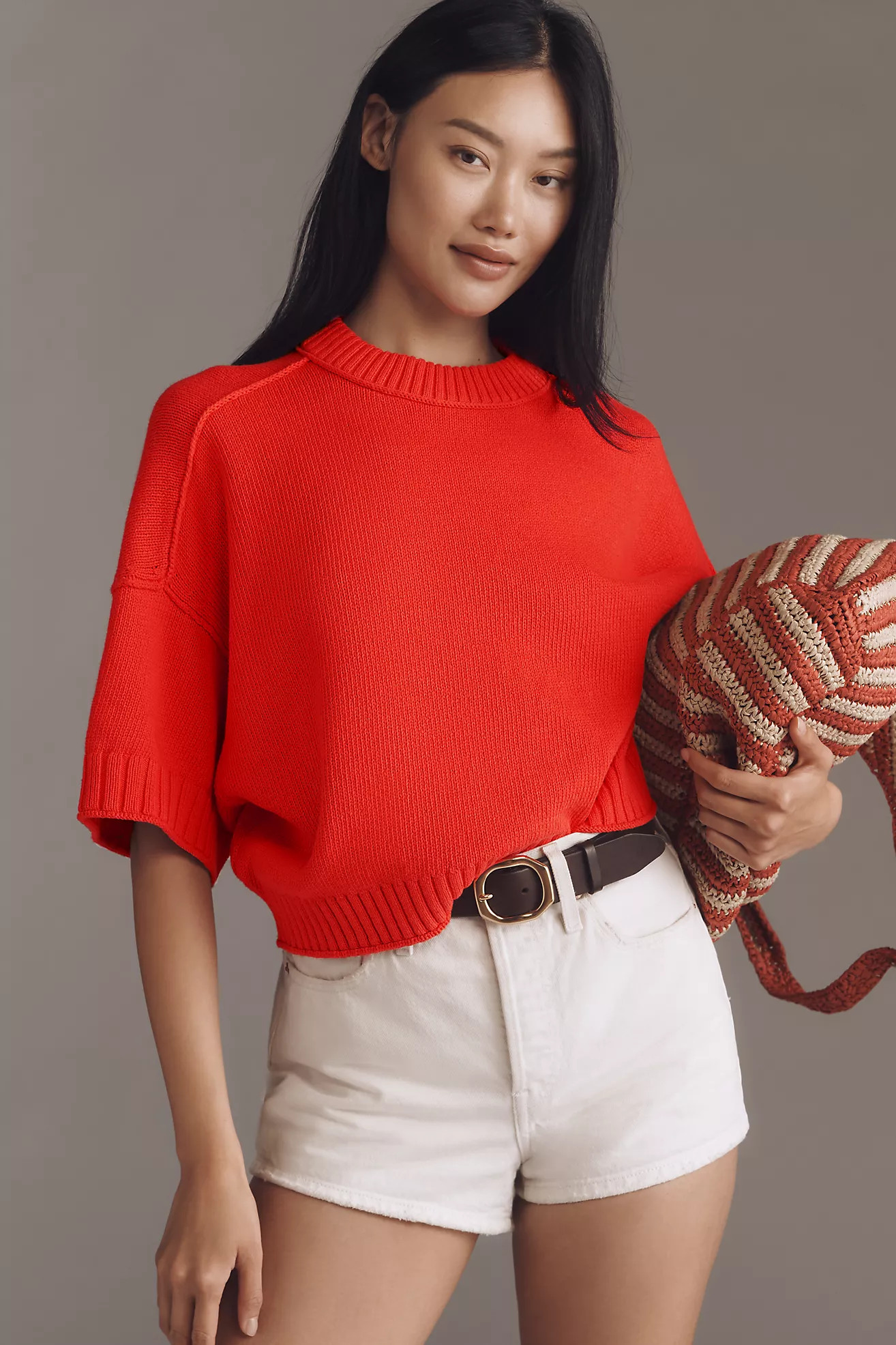 The Goldie Cotton Crew Neck Sweater | Anthropologie (US)