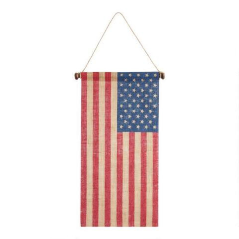 Burlap USA Flag Wall Decor | World Market