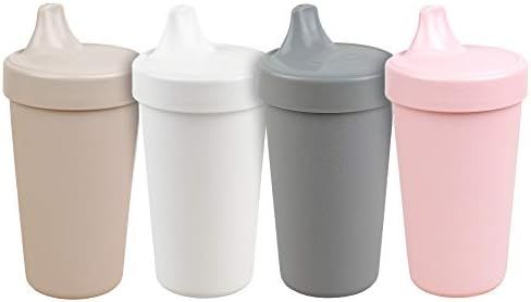 RE-PLAY 4pk - 10 oz. No Spill Sippy Cups for Baby, Toddler, and Child Feeding in Ice Pink, Sand, Whi | Amazon (US)