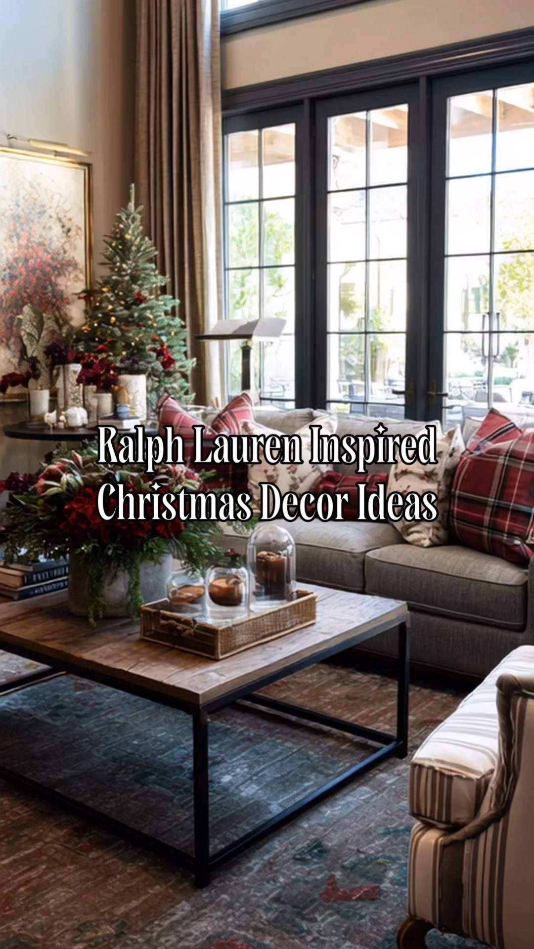 This Ralph Lauren–inspired Christmas living room gives me all the cozy lodge vibes. The mix of plaid pillows, rich reds, and natural greenery makes the whole space feel timeless and warm without going overboard. I love how the rustic wood coffee table and iron base keep it grounded while the floral arrangement and mini tree add that perfect holiday sparkle. It’s traditional, elevated, and feels like a warm hug by the fire.

#LTKSeasonal #LTKHome #LTKHoliday