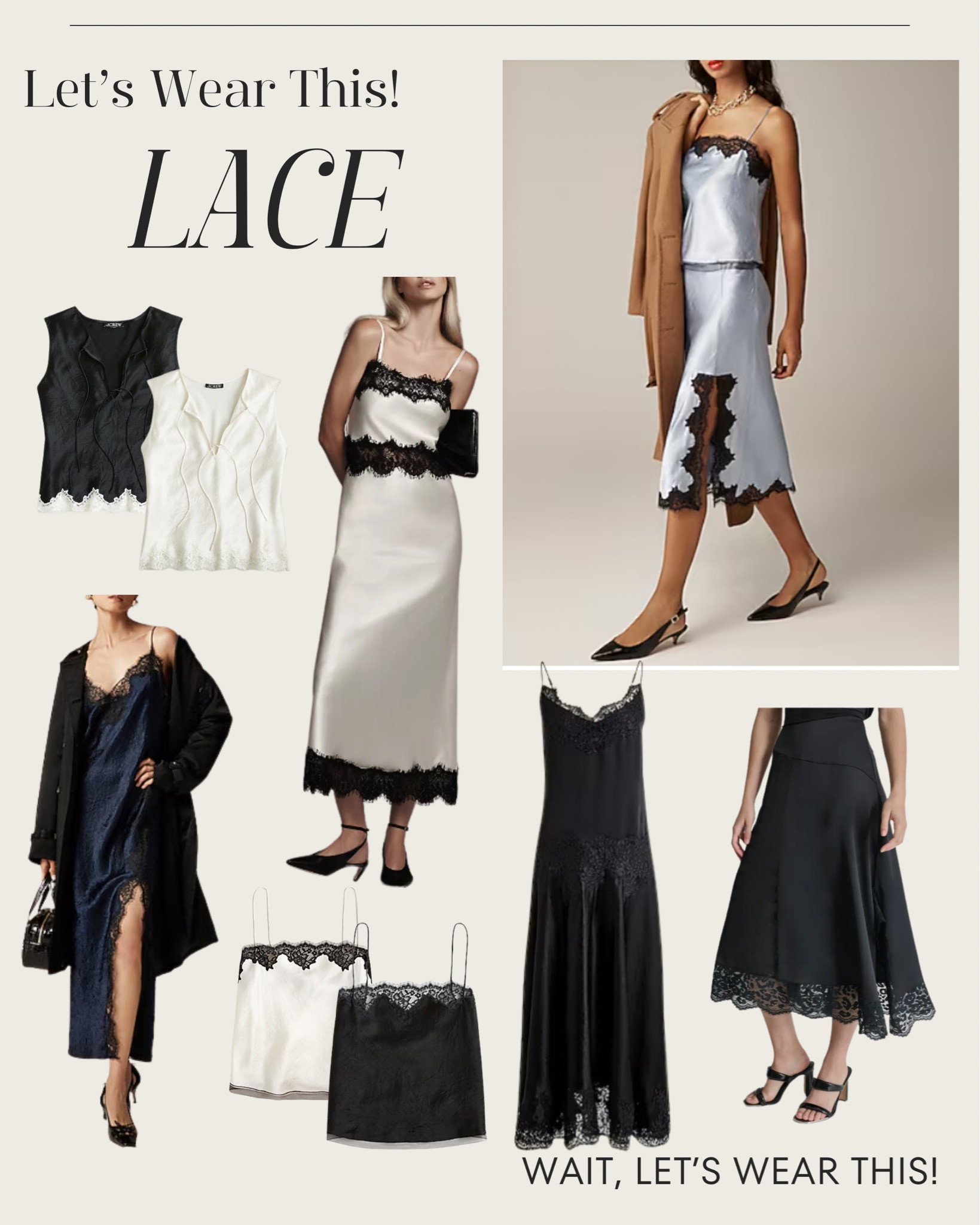 Feminine lace styles are currently trending - this style will look great with a leather jacket. Blouse will look great with denim 

#LTKOver40 #LTKStyleTip