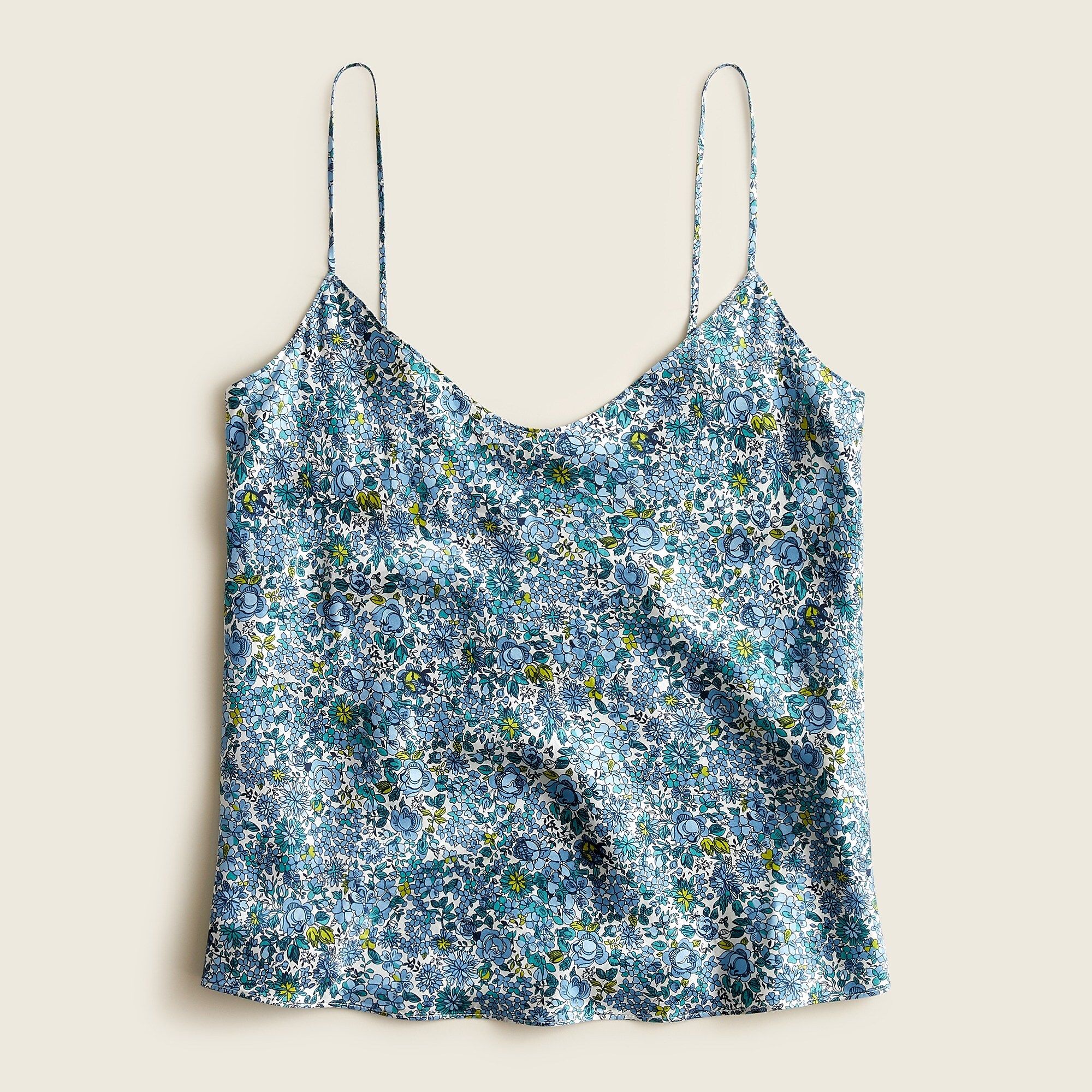 Washable silk charmeuse camisole top in blooming floral | J.Crew US