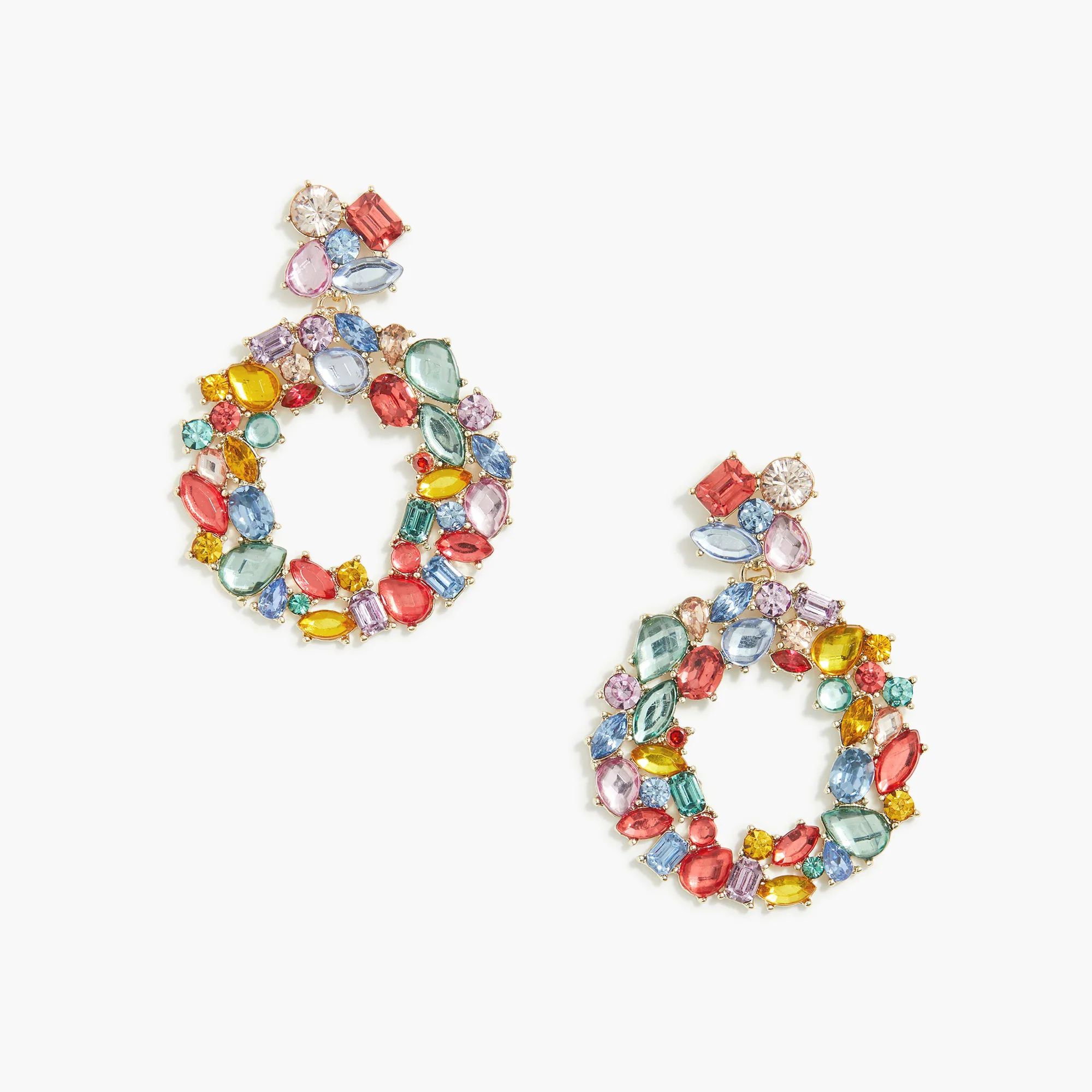 Crystal wreath earrings | J.Crew Factory