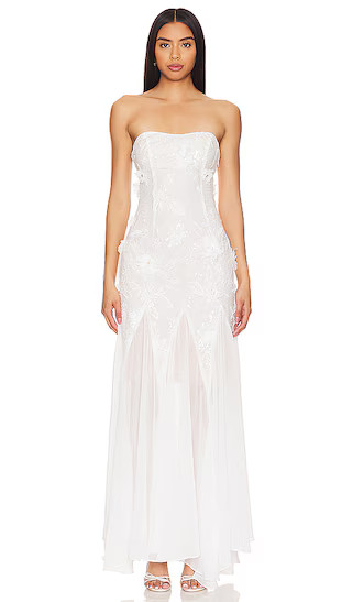 Evadne Gown in Ivory | Revolve Clothing (Global)