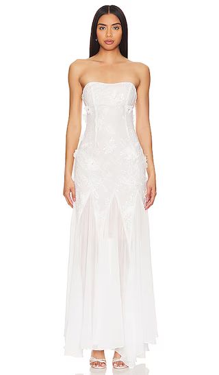 Evadne Gown in Ivory | Revolve Clothing (Global)
