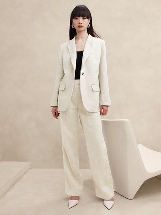 Lina Relaxed Linen Blazer | Banana Republic (US)