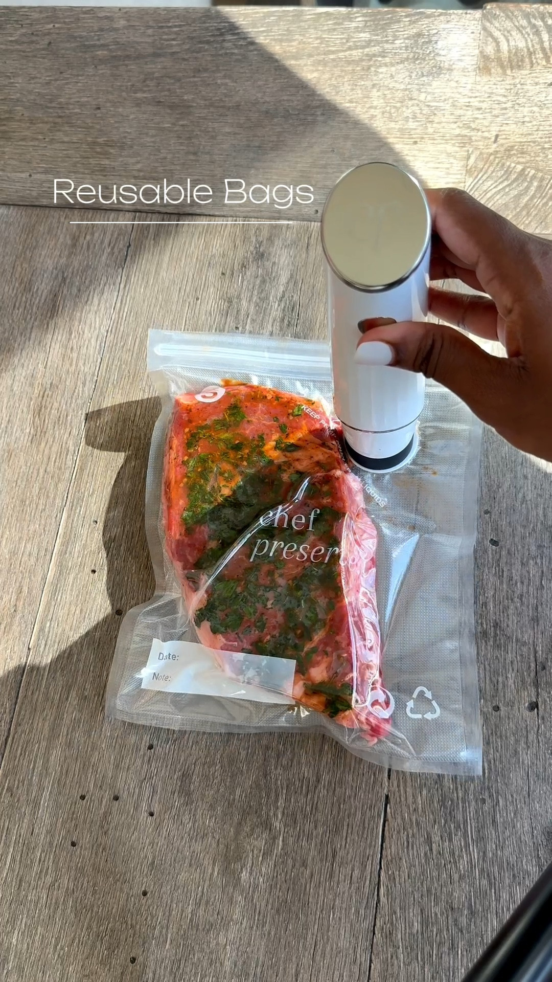 Being totally honest—I bought one of those big, plug-in vacuum sealers a few years ago... and never used it…😅😭 It was bulky and just didn't feel convenient enough to reach for.

This one? Game changer. 🤩 It's wireless, compact, and comes with reusable bags that are both microwave and dishwasher safe.

Definitely a kitchen must-have!
You can seal marinated foods and pop them straight into the fridge or freezer, and it's perfect for keeping your veggies fresh too.

A must-have for every kitchen! All items are ready to shop—just tap the link!

#LTKSaleAlert #LTKHome #LTKStyleTip