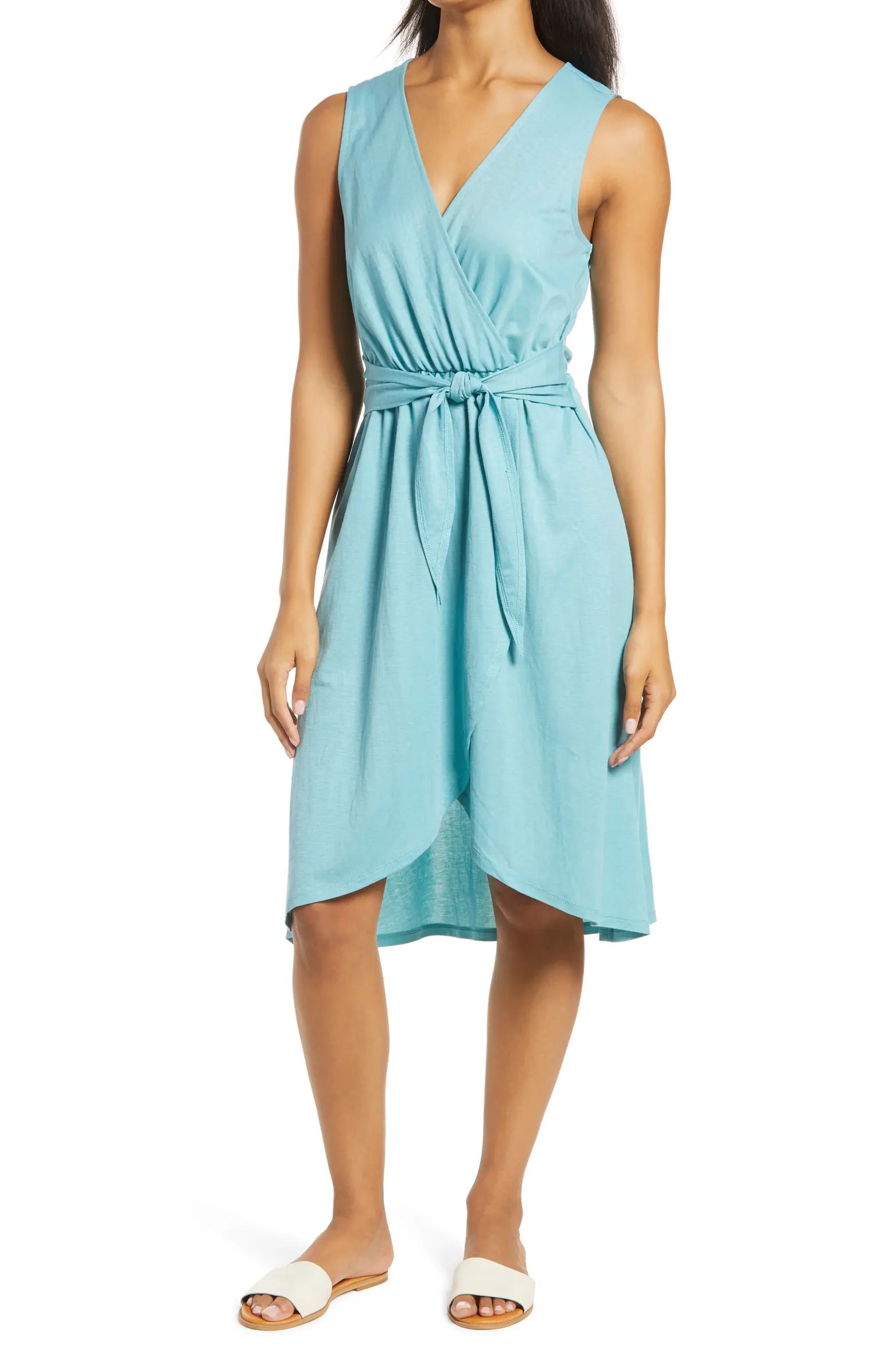 Rowan Sleeveless Faux Wrap Dress | Nordstrom