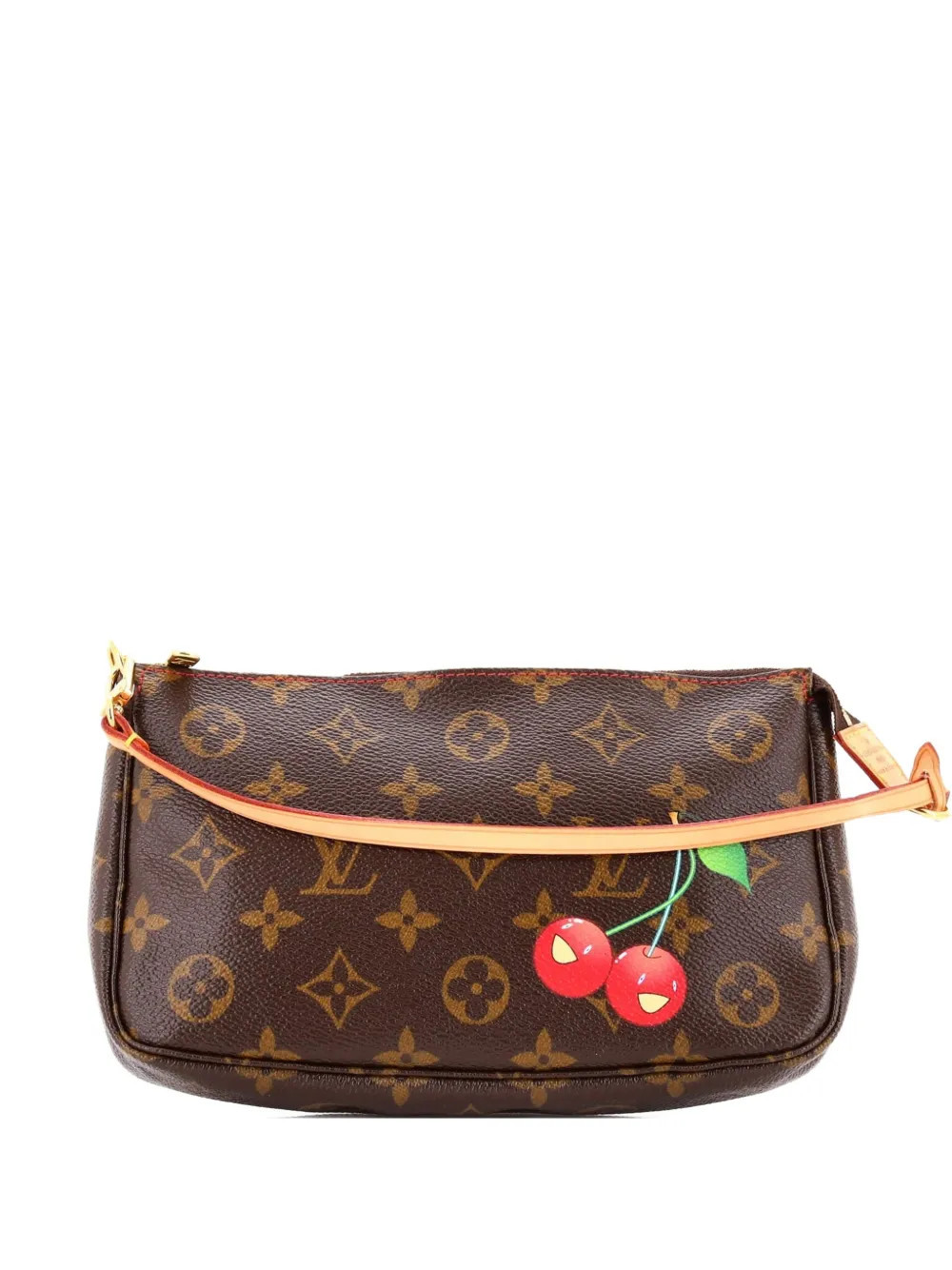 Louis Vuitton Pre-Owned Pochette Accessoires Limited Edition Monogram Cerises clutch bag - Brown | Farfetch Global