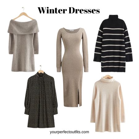 Winter capsule wardrobe 
Winter dresses to have 
Knit dresses 

#LTKMostLoved #LTKSeasonal #LTKfindsunder100