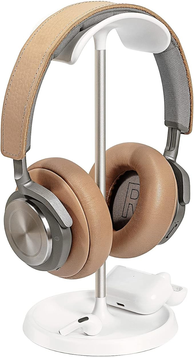 Headphone Stand, Curved Headset Stand with Storage Tray, Heavy Base Gaming Headset Holder for Air... | Amazon (US)