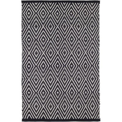 Diamond Black/Ivory Handwoven Indoor/Outdoor Rug | Wayfair North America