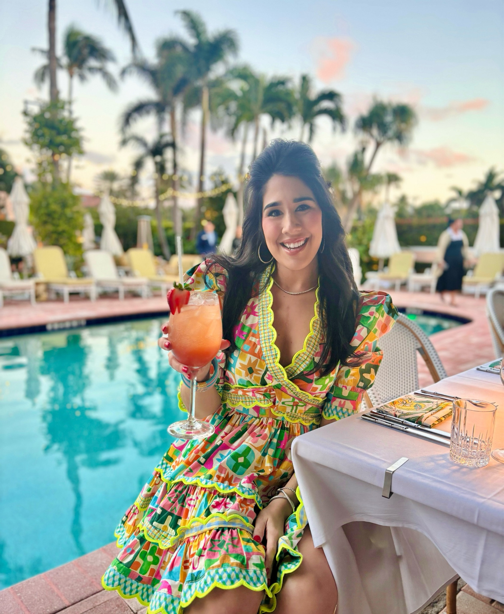 Celia B dress for drinks at The Colony; wearing size xs

#LTKtravel
