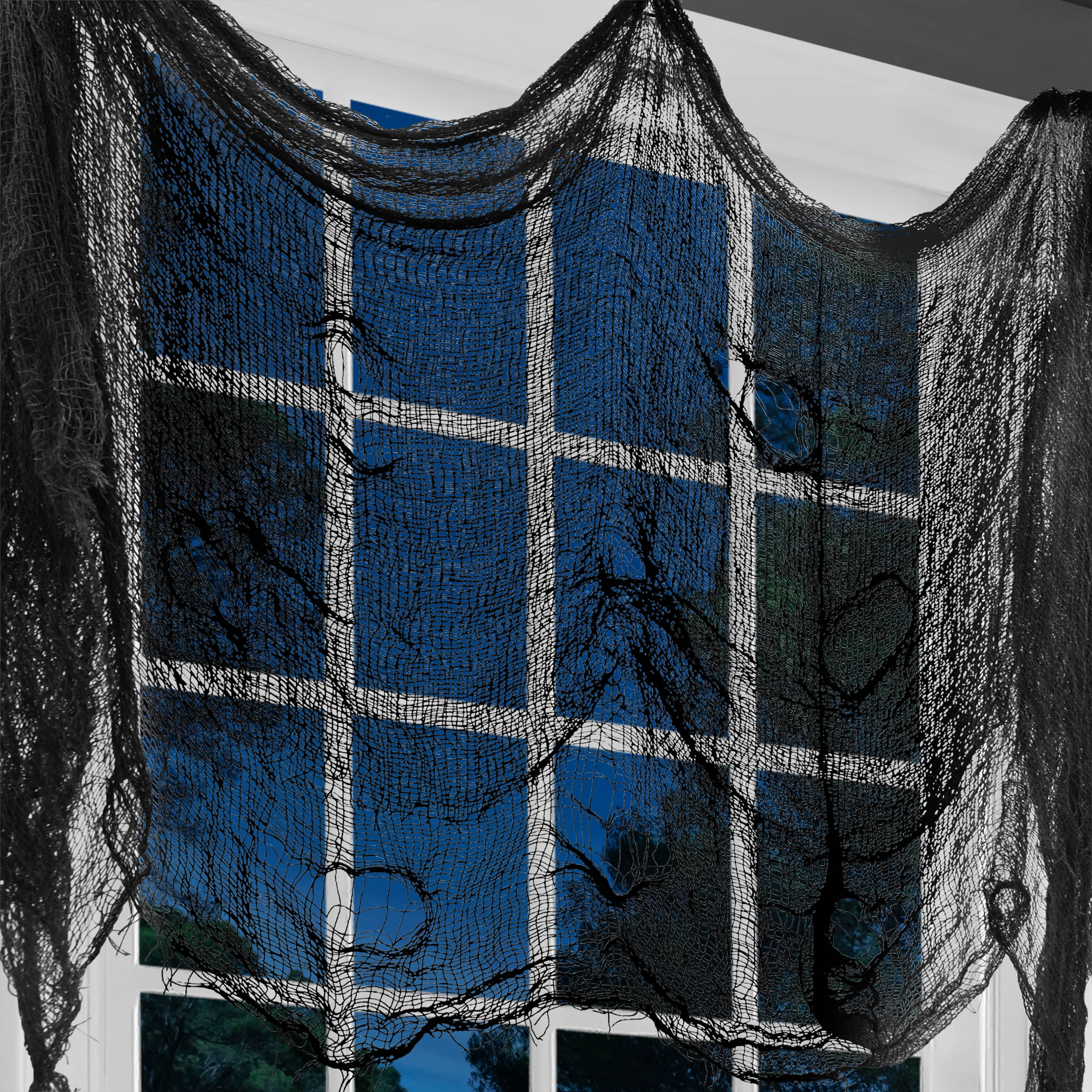 Creepy Gauze Decoration, Black, 84", Halloween by Way To Celebrate | Walmart (US)