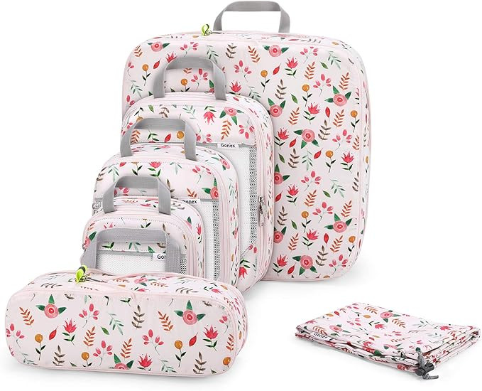 Compression Packing Cubes, Gonex Extensible Storage Mesh Bags Organizers | Amazon (US)