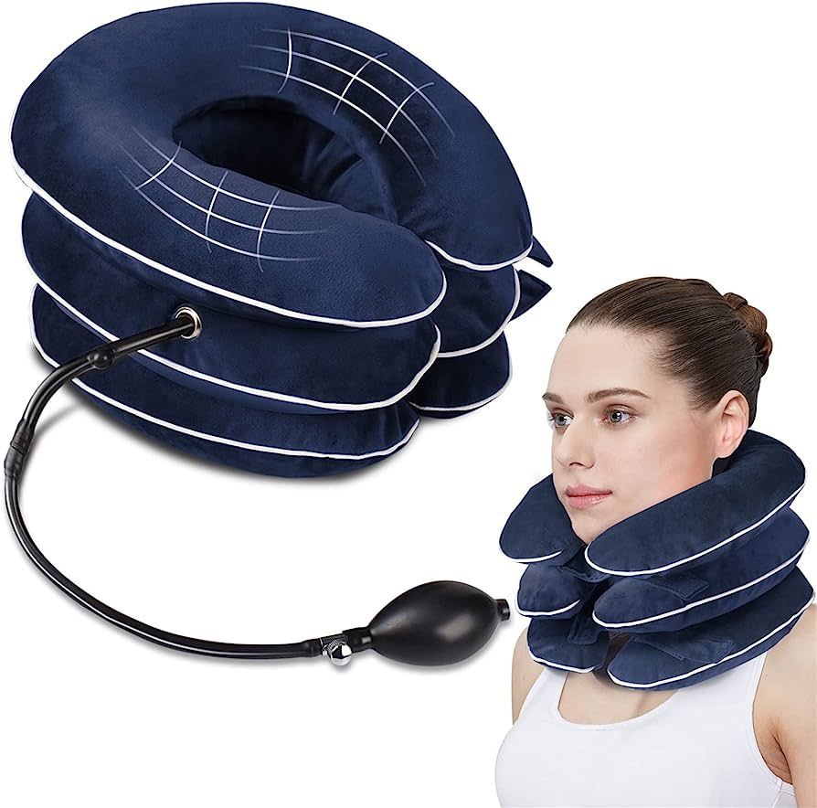Neck Stretcher for Neck Pain Relief and Spinal Pressure, Portable Neck Traction Device, Home Infl... | Amazon (US)