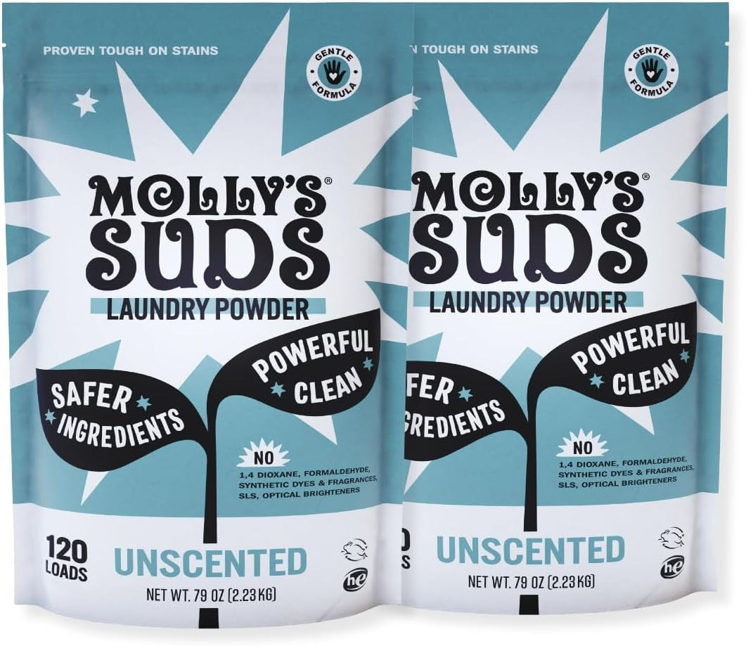 Molly's Suds Original Laundry Detergent Powder | Clean Laundry Detergent Powder for Sensitive Ski... | Amazon (US)