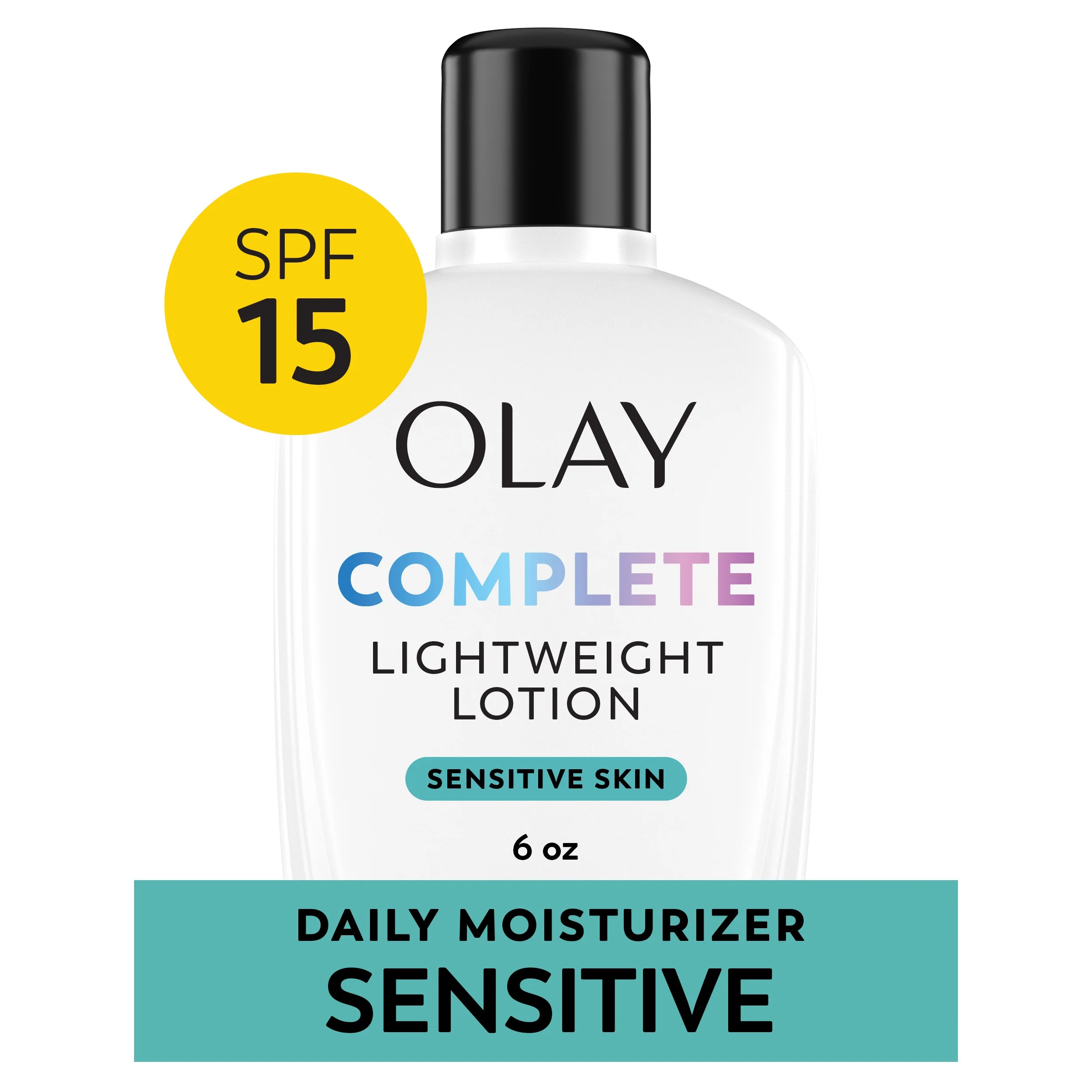 Olay Skin Care Complete Daily Facial Moisturizer for Sensitive Skin, SPF 15 Sun Protection, 6 oz | Walmart (US)