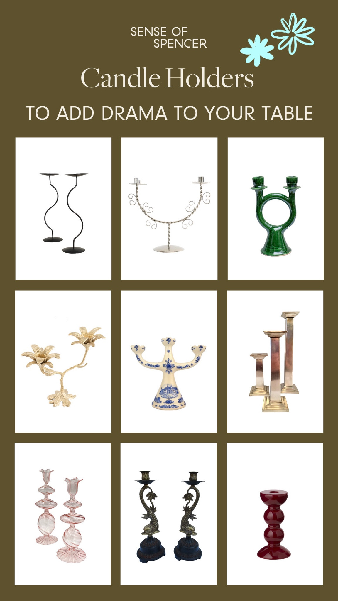 Lately I’ve been saving tables set with candle holders and candelabras. They add so much drama - perfect for a Thanksgiving table. Here’s a round up of candle holders of various materials. To style, use a mix of colorful and plain taper candles and arrange down the table with tea lights or shorter candles - they don’t need to match! 



Candle holders, Thanksgiving table setting, holiday tablescape 

#LTKHome #LTKHoliday