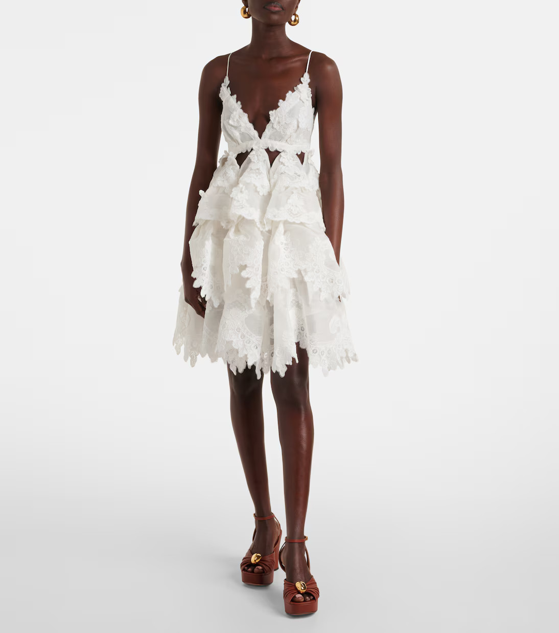 Crush tiered linen and silk minidress | Mytheresa (UK)