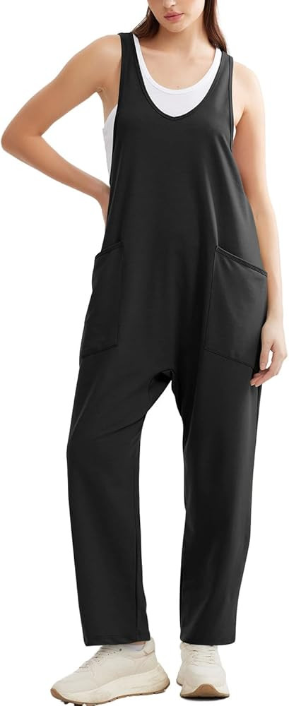 Jescakoo Jumpsuit for Women Long Casual Bib Pants Overalls Stretchy Strap Baggy Rompers women wit... | Amazon (CA)