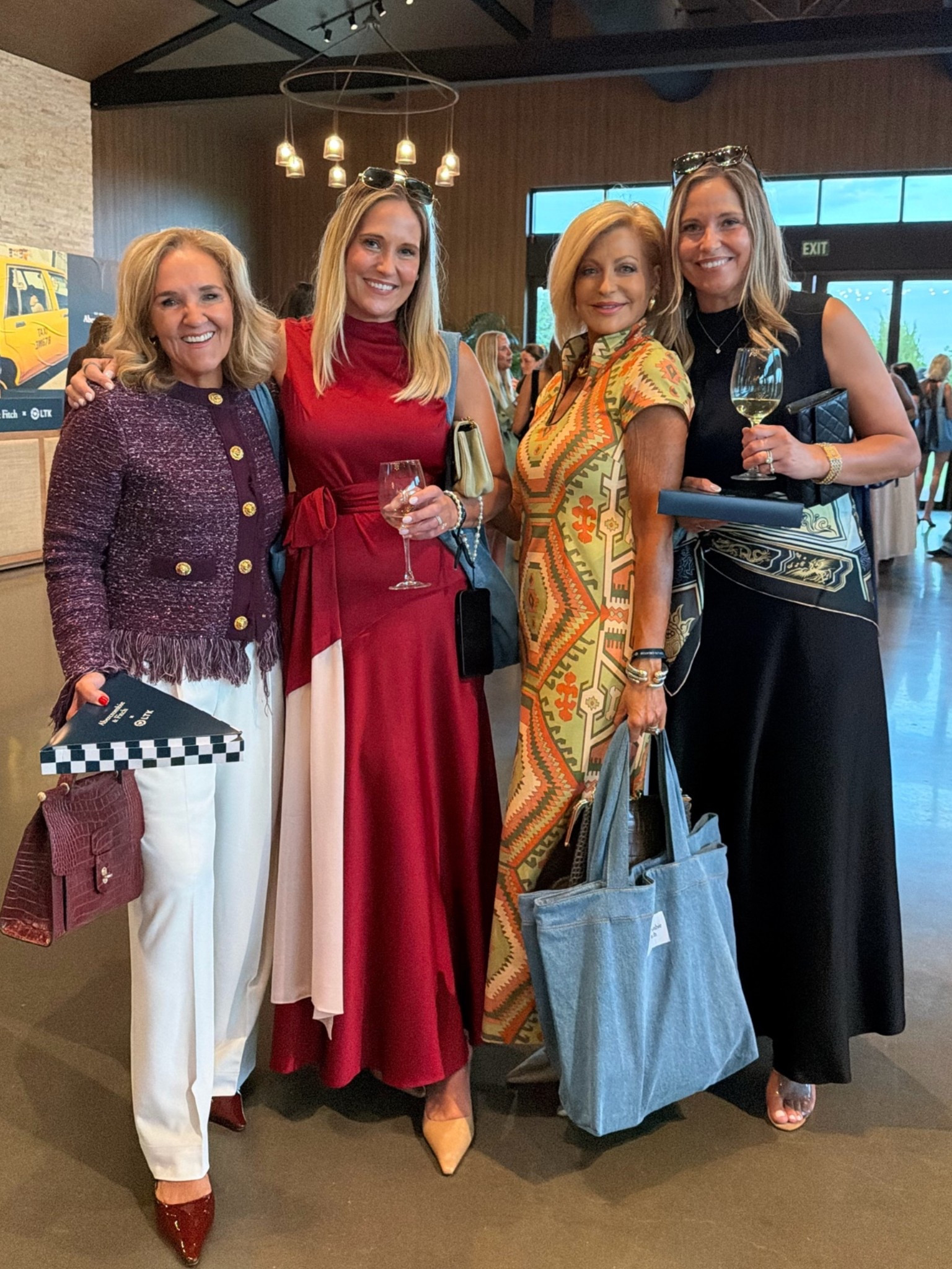 Abercrombie party and we weren’t wearing Abercrombie. Ha!! The twins dresses were stunning! 
My jacket is beautiful. Size medium 
Pants size medium reg 
I size up 1/2 in the slingbacks

#LTKCon #LTKOver40 #LTKWorkwear