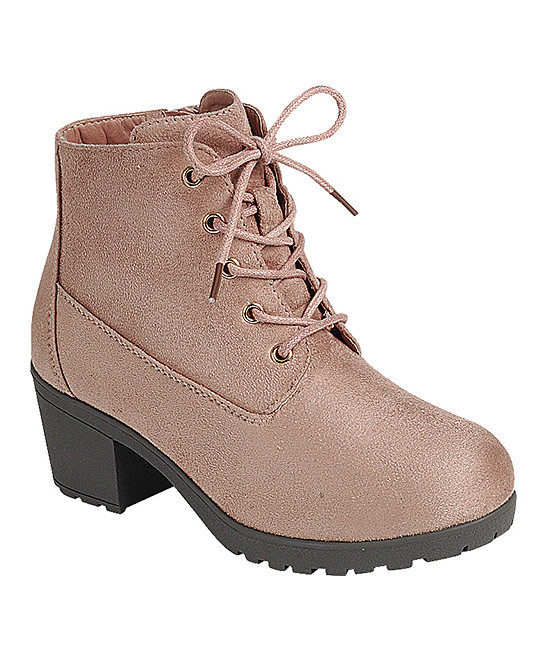 Link Girls' Casual boots dust - Dusty Pink Plus Boot - Girls | Zulily