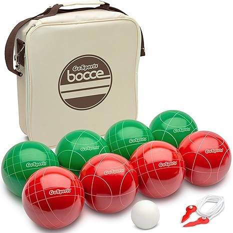 GoSports 100 mm Regulation Bocce Set with 8 Balls, Pallino, Case and Measuring Rope - Premium Off... | Amazon (US)