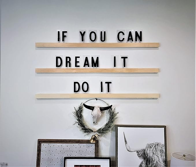 Elm Ave Collective Changeable Letter Statement Shelves | 5 Color Options & Sizes Choose From 132 ... | Amazon (US)