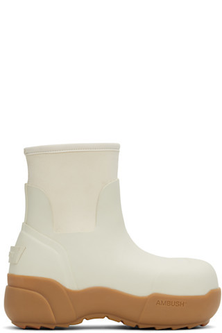 White Rubber Boots | SSENSE