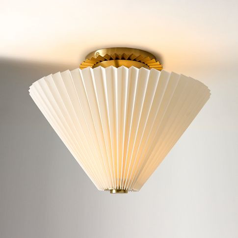Pierce & Ward Pleated Flush Mount (12") | West Elm (US)