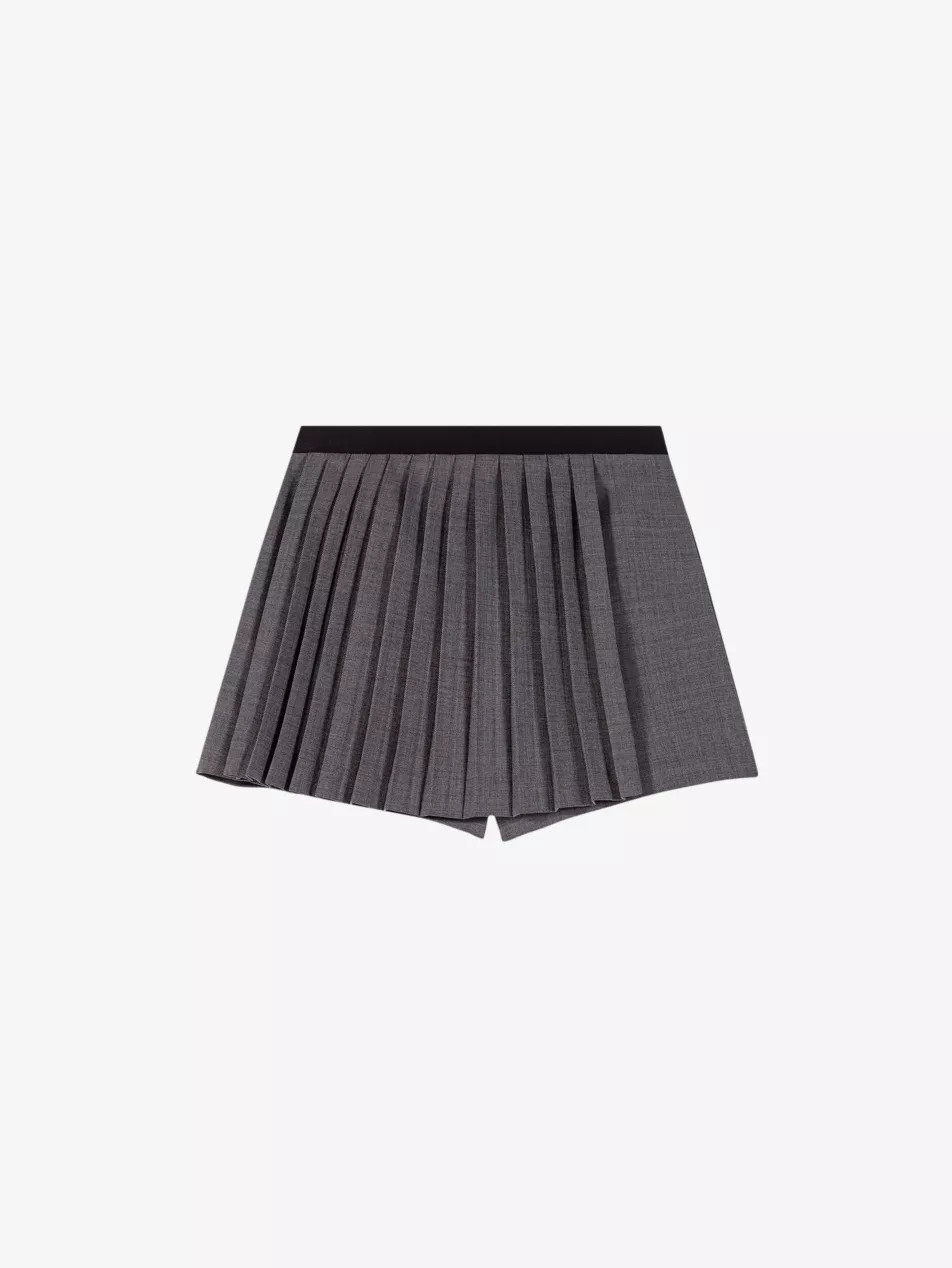 Pleated Elasticated-Waist Stretch-Woven Mini Skirt | Selfridges