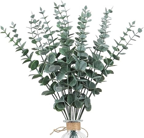 Dremisland 15pcs Eucalyptus Stems Decor Artificial Eucalyptus Leaves Real Touch Artificial Plants... | Amazon (CA)