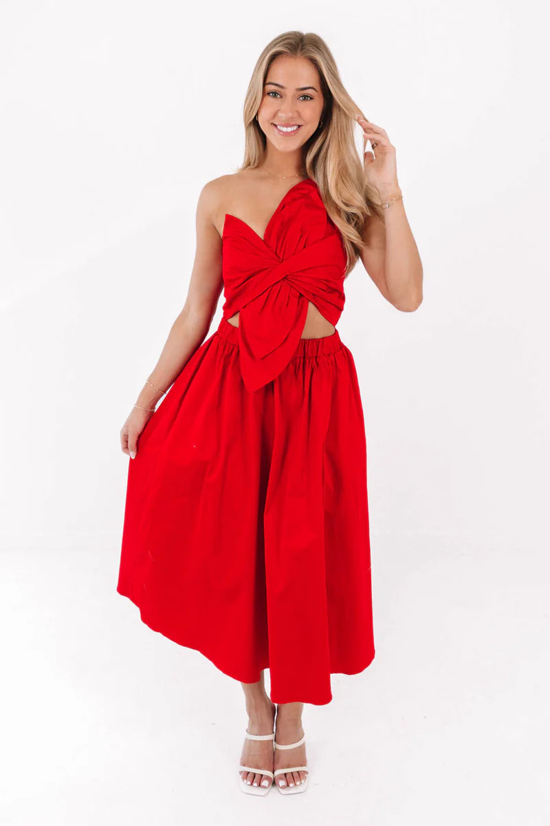 Simply Obsessed Midi Dress - Red | The Impeccable Pig